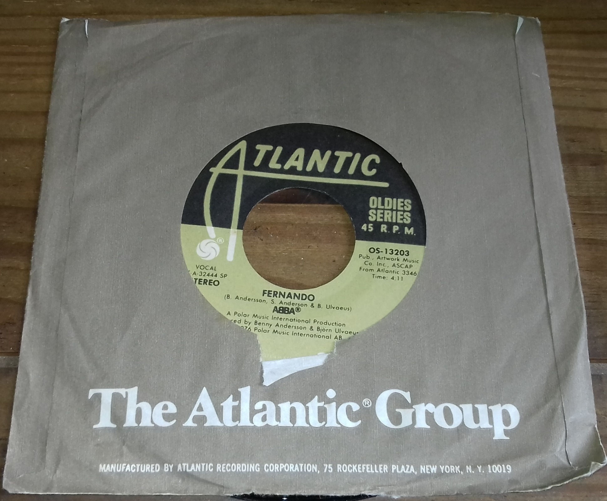 ABBA - Fernando / Dancing Queen (7", Single) (Atlantic)