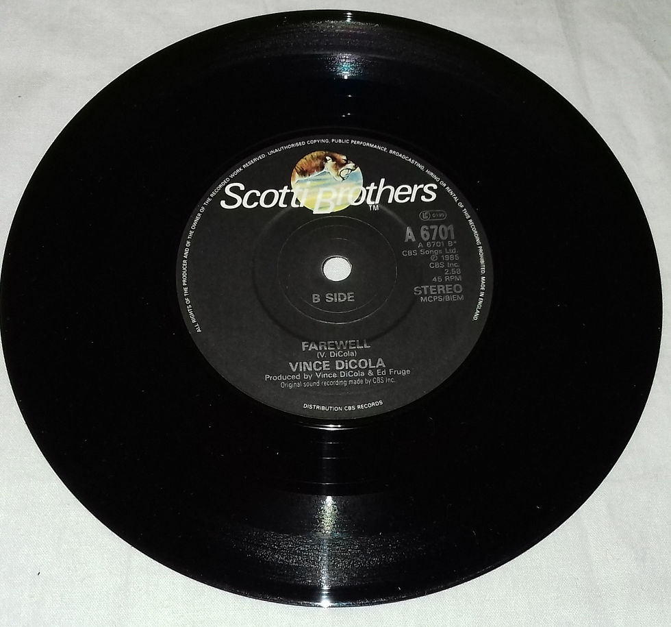 Miniatyrbild: James Brown / Vince DiCola - Living In America / Farewell (7", Single) (Scotti B