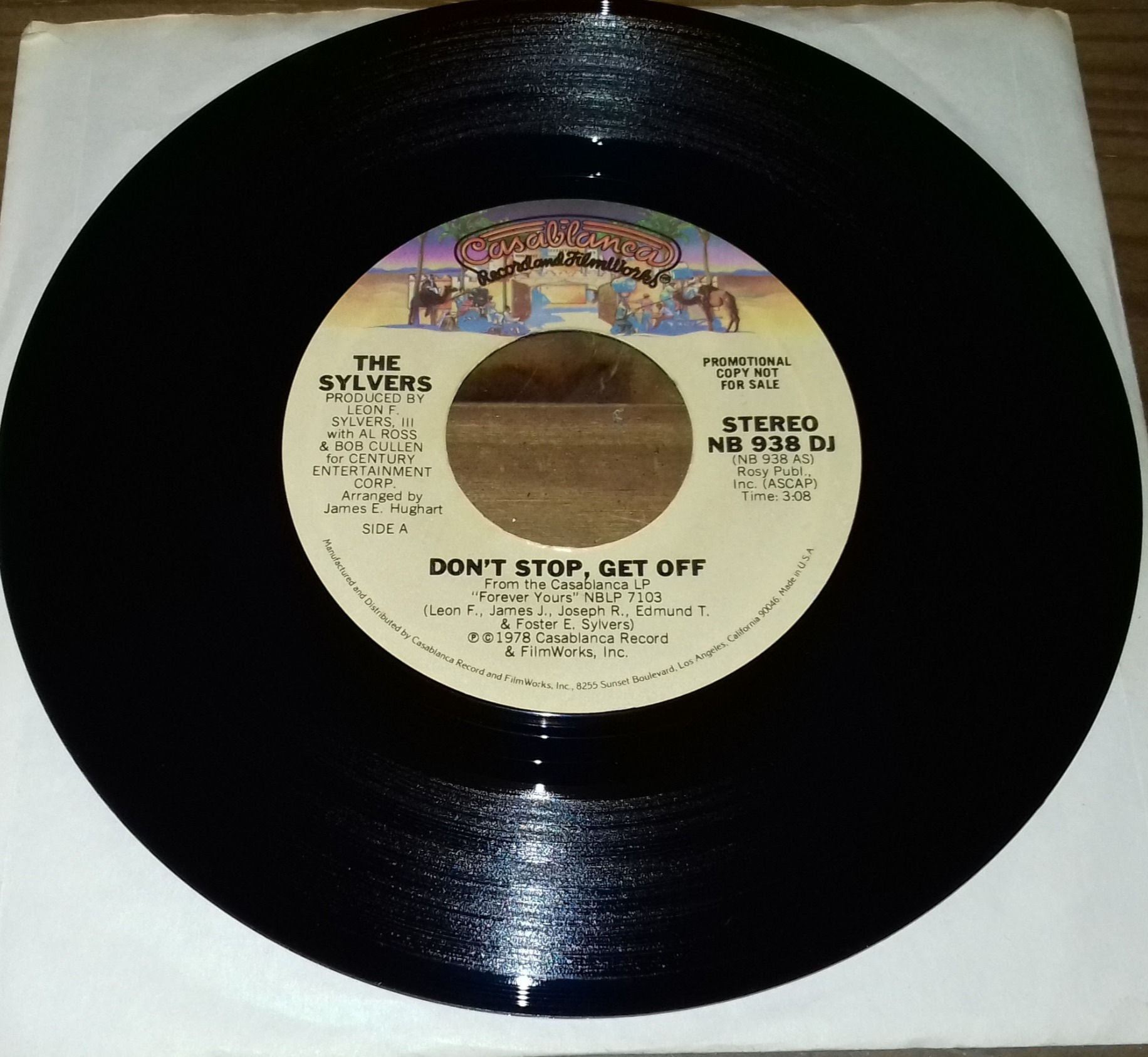 The Sylvers - Don't Stop, Get Off (7", Single, Mono, Promo) (Casablanca)