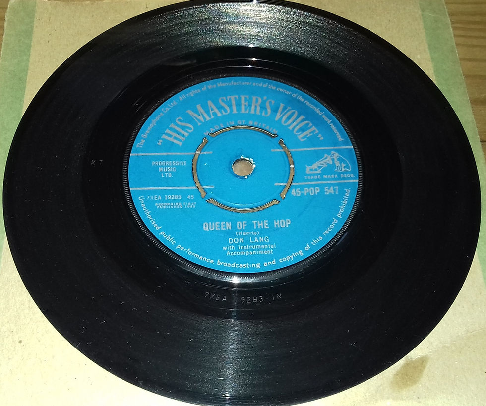 Don Lang - Queen Of The Hop / La-Do-Da-Da (7", Single) (His Master's Voice)