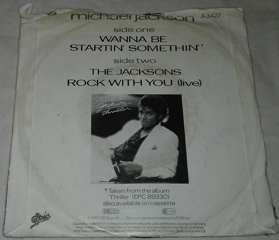 Miniatyrbild: Michael Jackson - Wanna Be Startin' Somethin' (7", Single, Pap) (Epic, Epic)