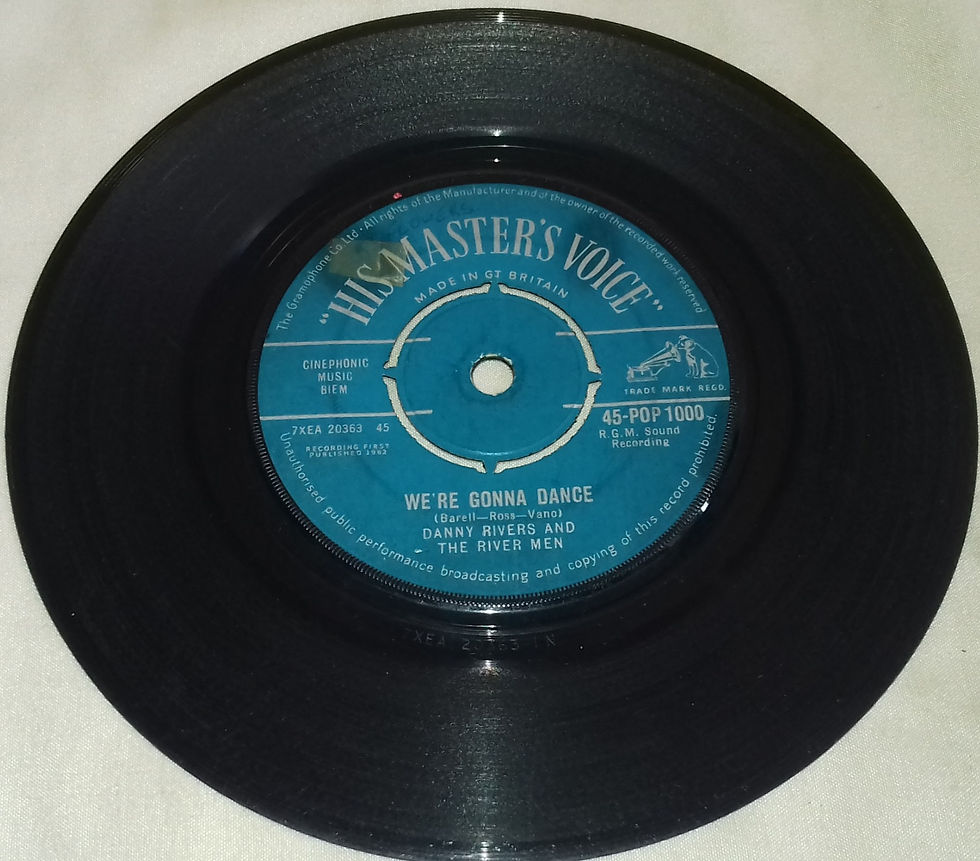 ภาพขนาดย่อ: Danny Rivers & The River Men* - We're Gonna Dance (7", Single) (His Master's Voi