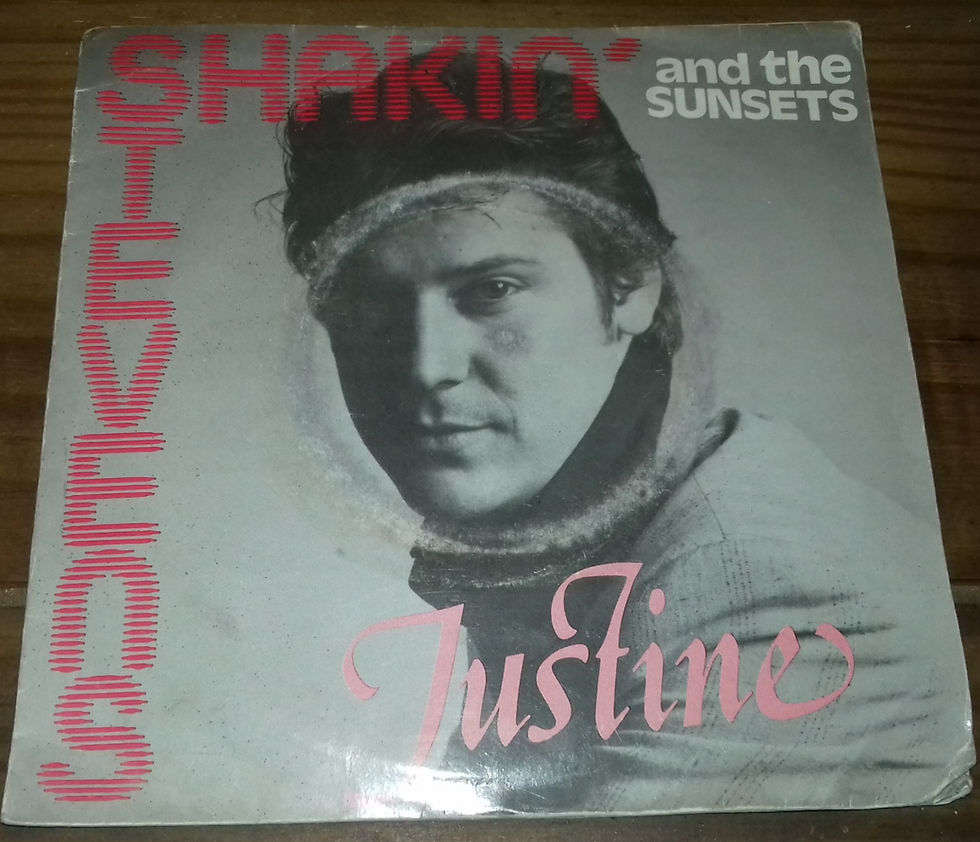 Shakin' Stevens And The Sunsets - Justine (7", EP, Red) (Magnum Force)