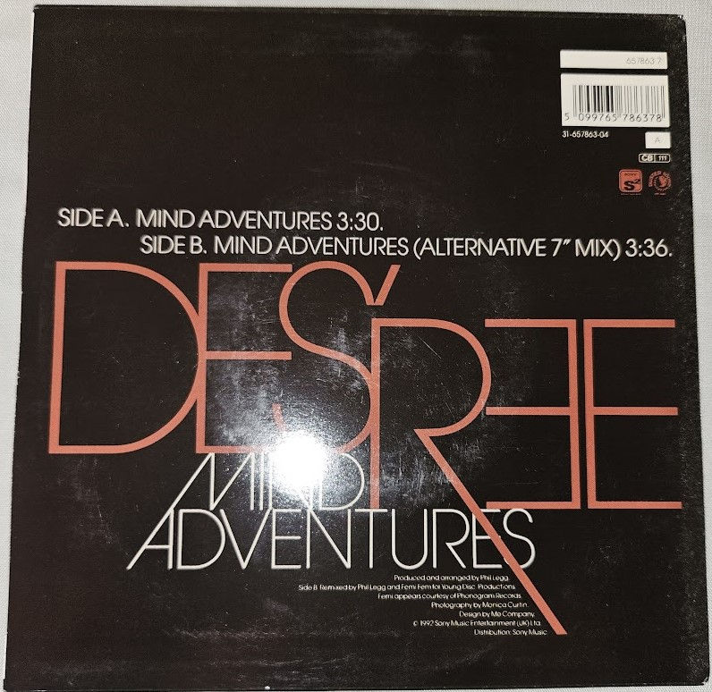 ภาพขนาดย่อ: Des'ree - Mind Adventures (7", Single, sma) (Sony Soho Square)