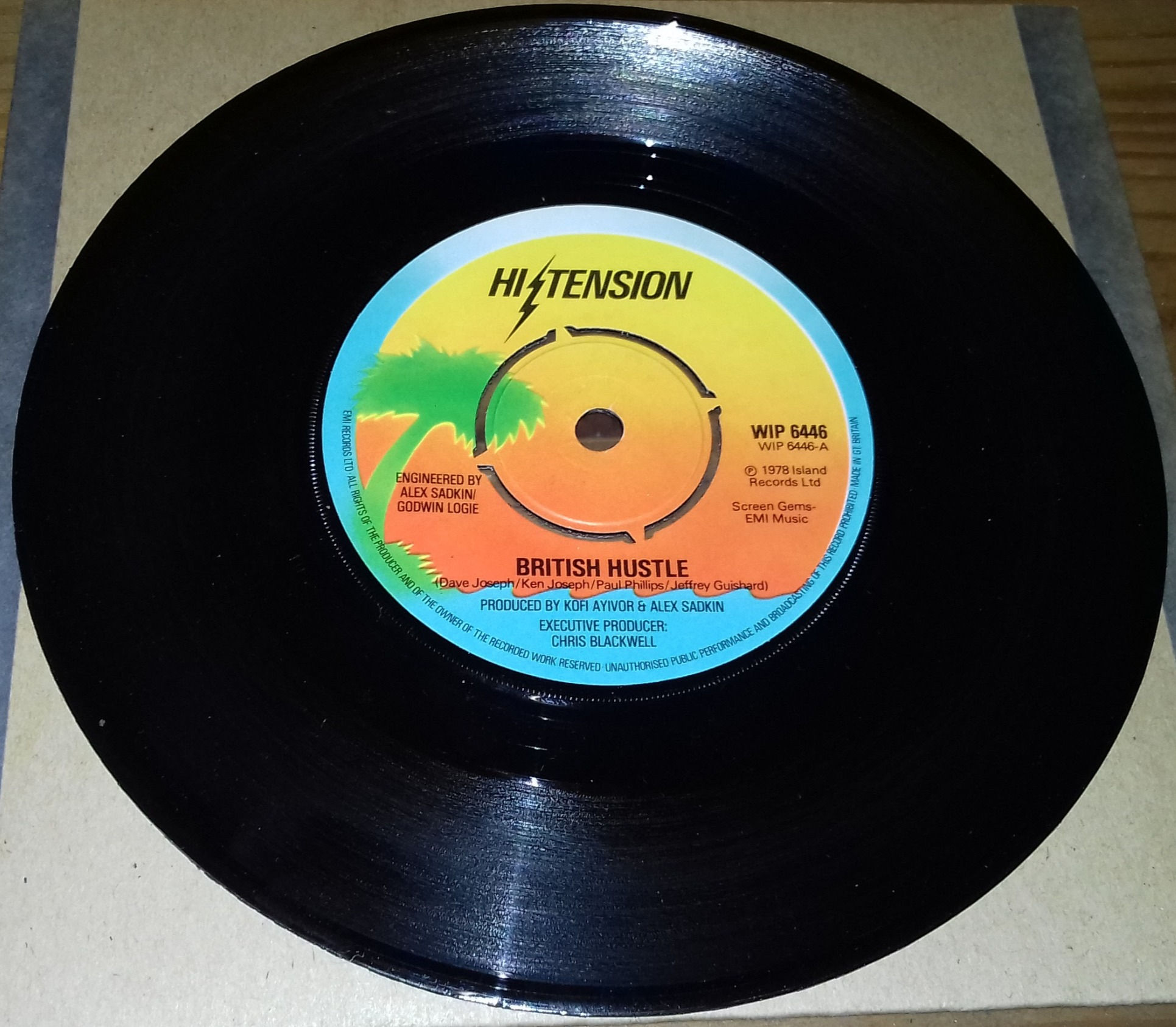 Hi-Tension - British Hustle (7", Single) (Island Records)