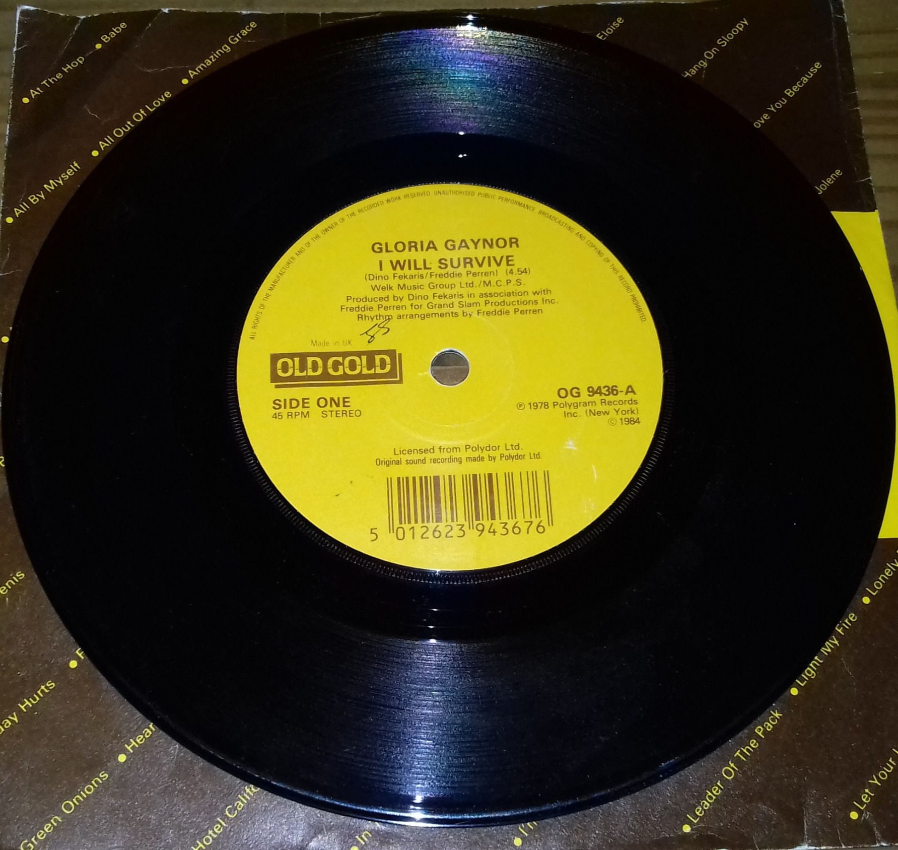 Gloria Gaynor - I Will Survive / Never Can Say Goodbye (7", Single) (Old Gold (2