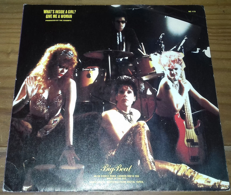 ภาพขนาดย่อ: The Cramps - What's Inside A Girl? (7", Single, Pur) (Big Beat Records)