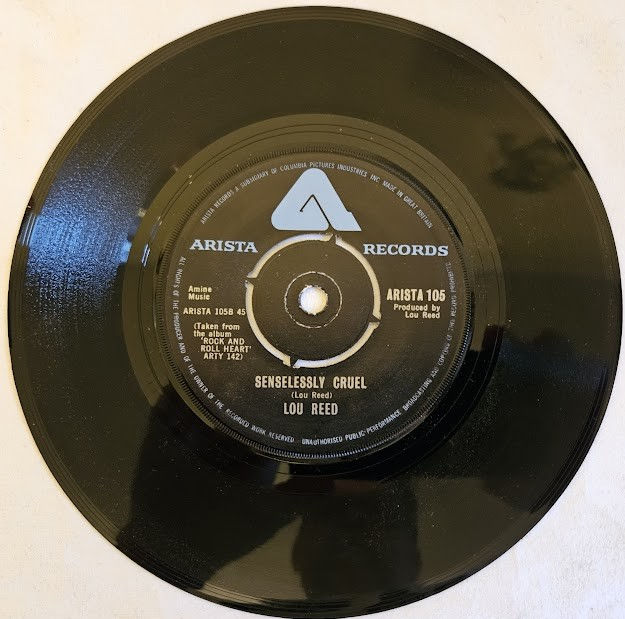 Miniature : Lou Reed - Rock And Roll Heart (7", Single) (Arista)