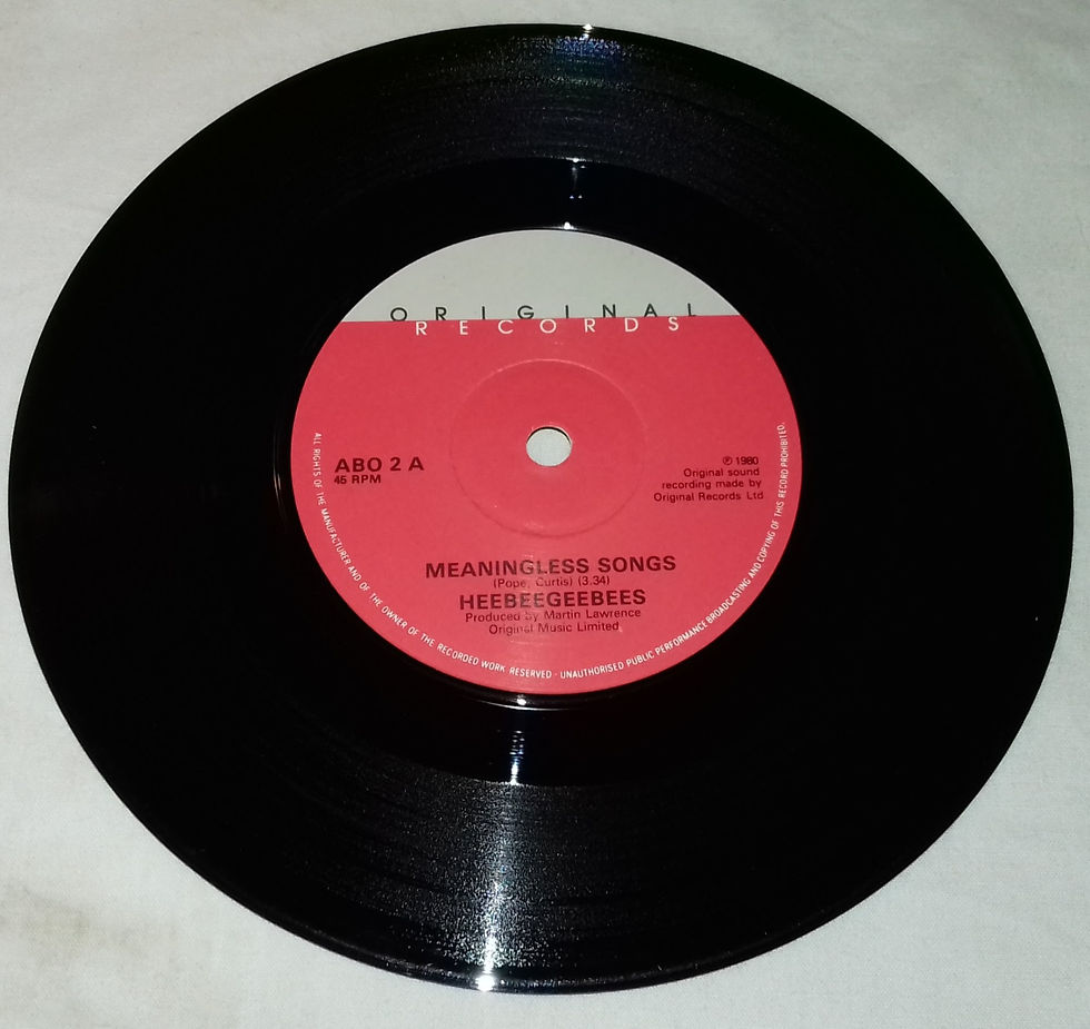 ภาพขนาดย่อ: HeeBeeGeeBees* - Meaningless Songs / Posing In The Moonlight (7", Single) (Origi