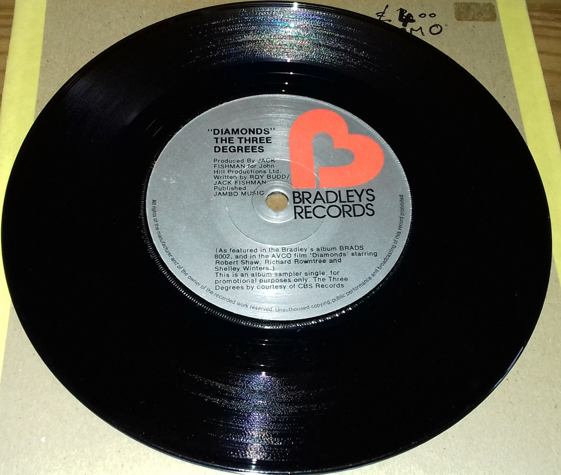 The Three Degrees - Diamonds (7", S/Sided, Single, Promo, Smplr, sol) (Bradley's