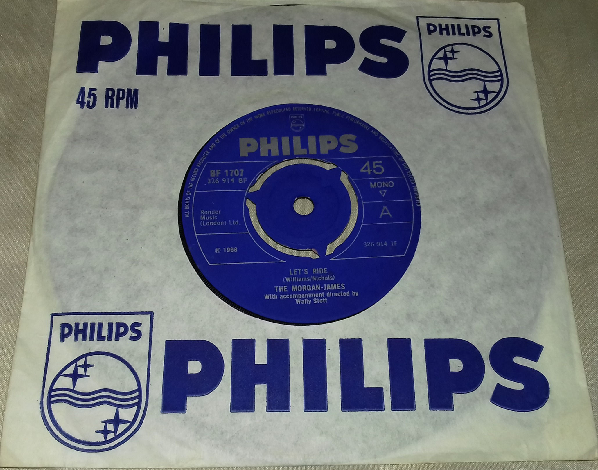 The Morgan-James - Let's Ride (7", Mono) (Philips, Philips)