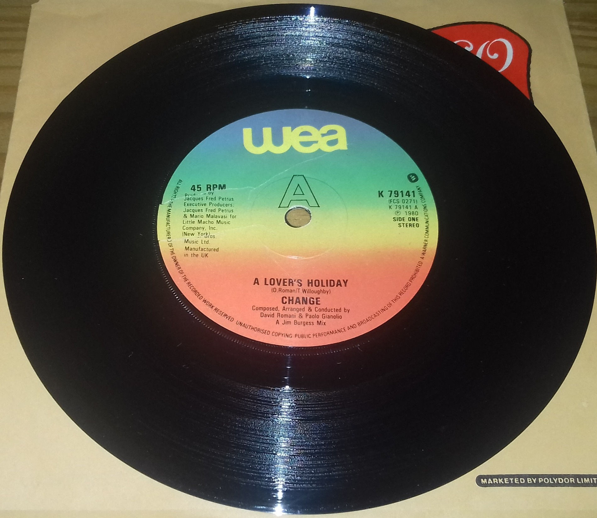 Change - A Lover's Holiday (7", Single) (WEA, WEA)