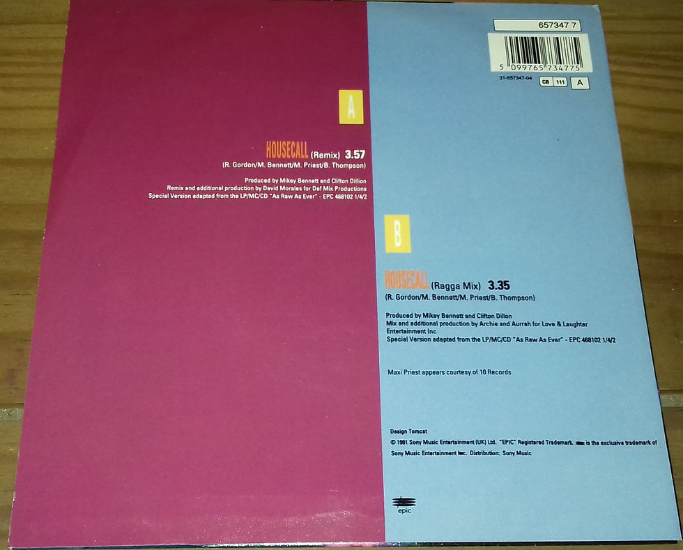 Miniature : Shabba Ranks Featuring Maxi Priest - Housecall (7", Single) (Epic)