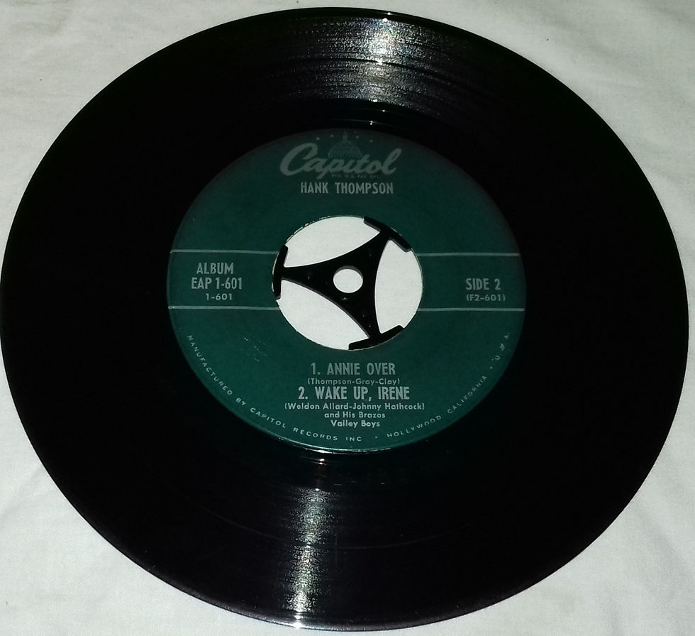 Miniature : Hank Thompson and His Brazos Valley Boys - The New Green Light (7", EP) (Capito