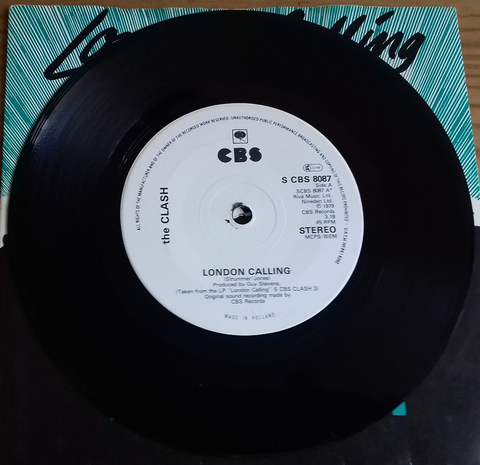 Miniatyrbild: The Clash - London Calling / Armagideon Time (7", Single, Sol) (CBS, CBS Record