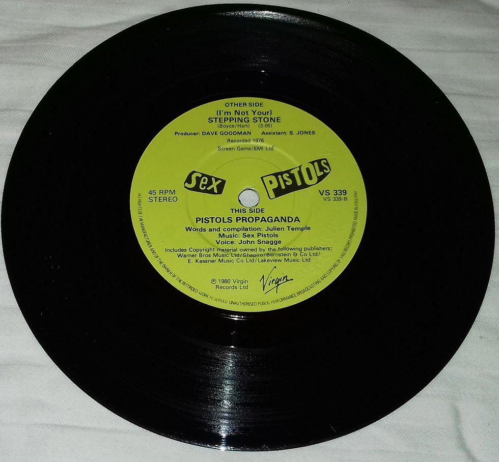 Pikkukuva: Sex Pistols - (I'm Not Your) Stepping Stone (7", Single) (Virgin)