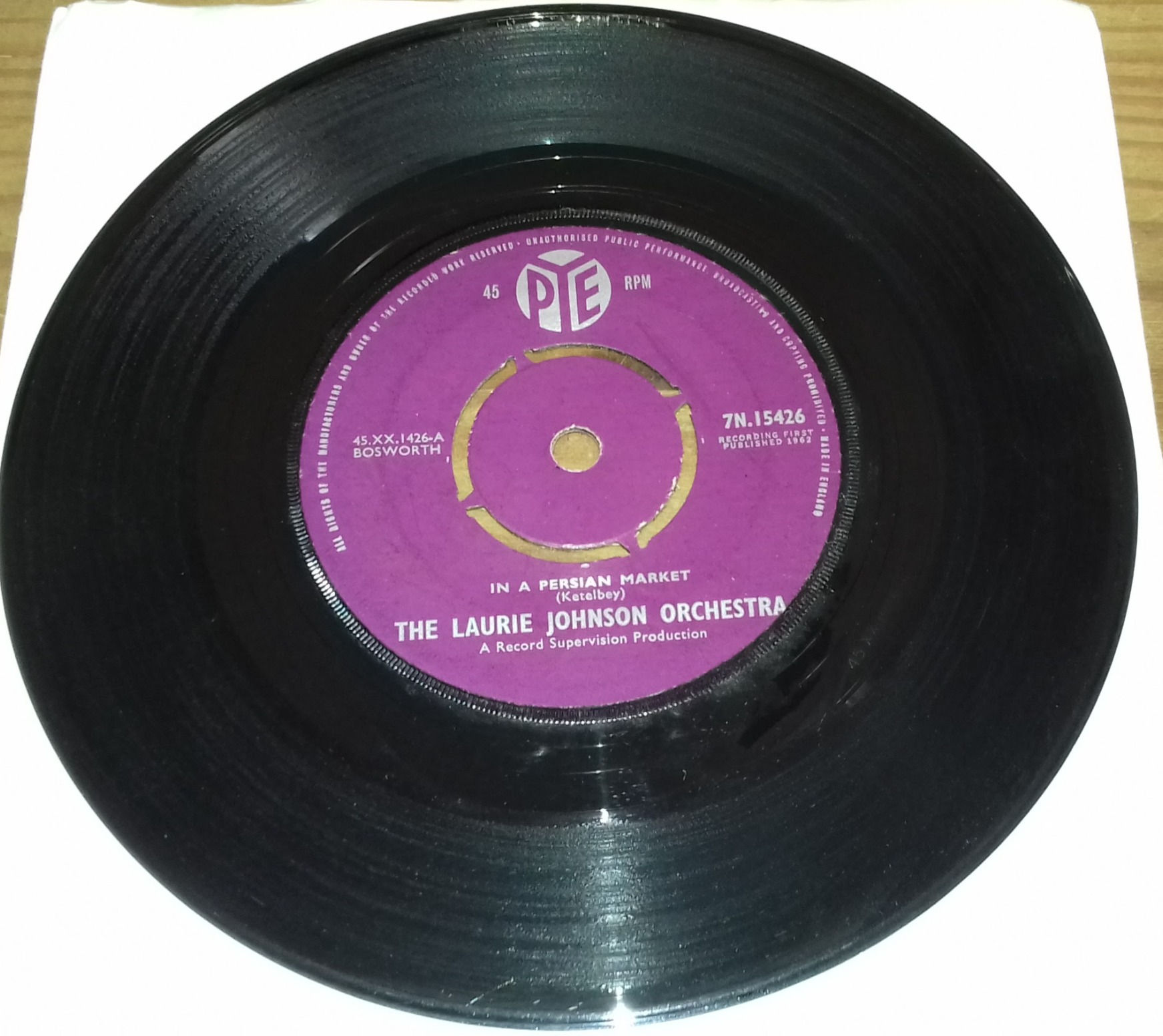 The Laurie Johnson Orchestra - In A Persian Market (7", Single) (Pye Records)