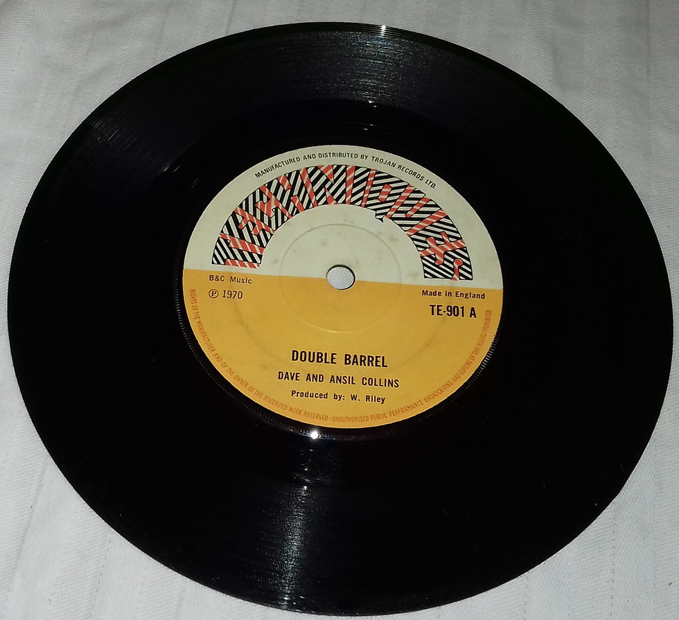 Dave And Ansil Collins* - Double Barrel (7", Single, Sol) (Techniques)