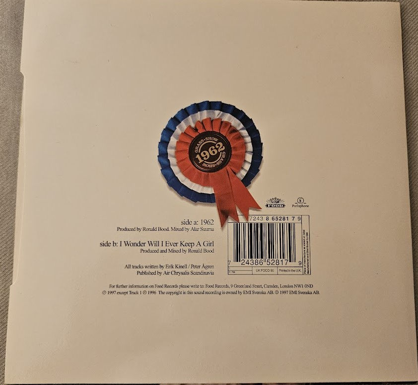 Thumbnail: Grass~Show®* - 1962 (7", Single, Ltd, Blu) (Food, Parlophone)