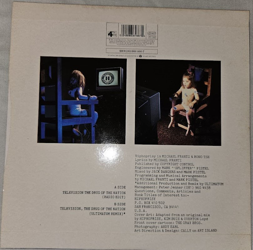 Pikkukuva: The Disposable Heroes Of Hiphoprisy - Television, The Drug Of The Nation (7", Si