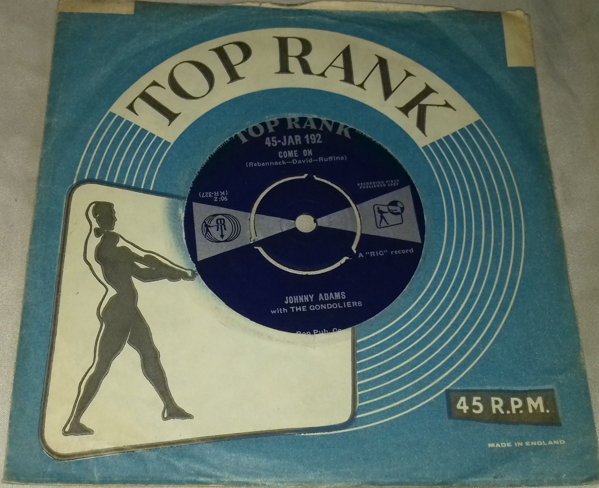 Johnny Adams - Come On / Nowhere To Go (7") (Top Rank (2))