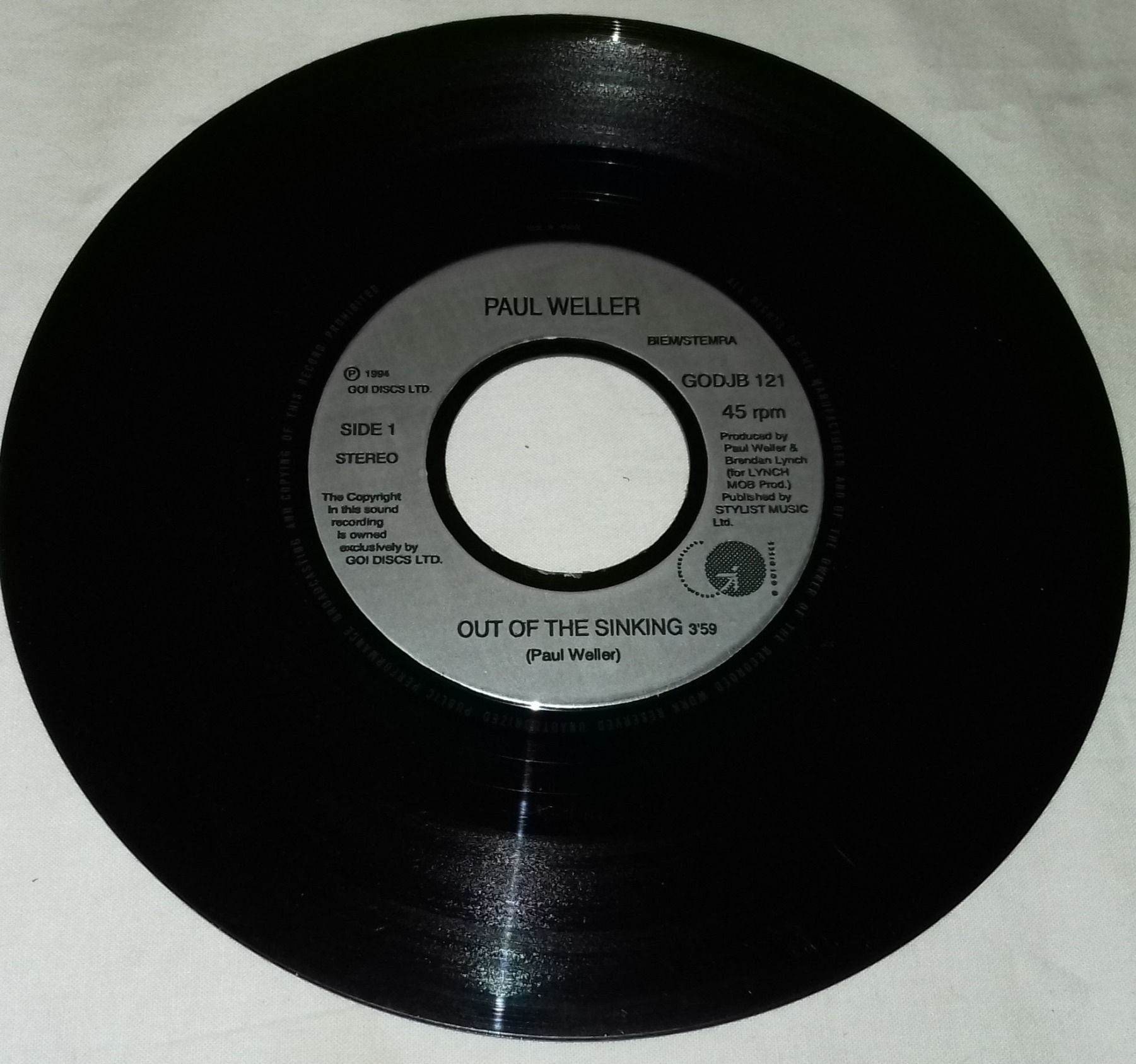 Paul Weller - Out Of The Sinking (7", Single, Jukebox) (Go! Discs)