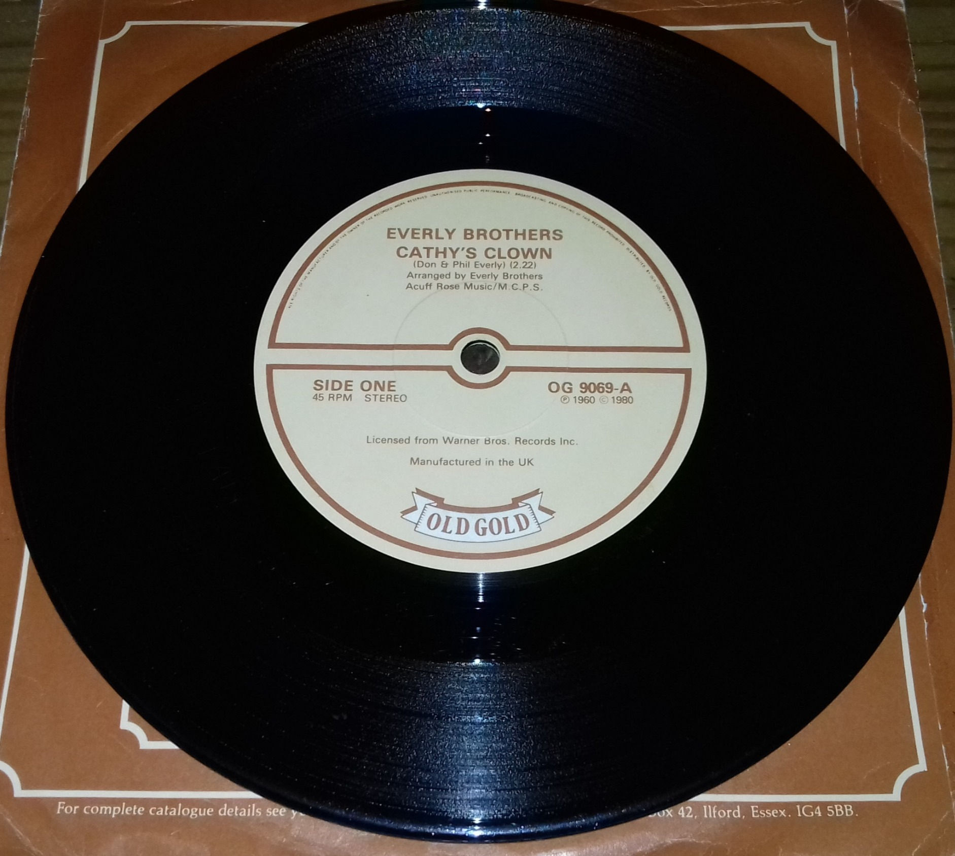 Everly Brothers - Cathy's Clown / Temptation (7") (Old Gold (2))