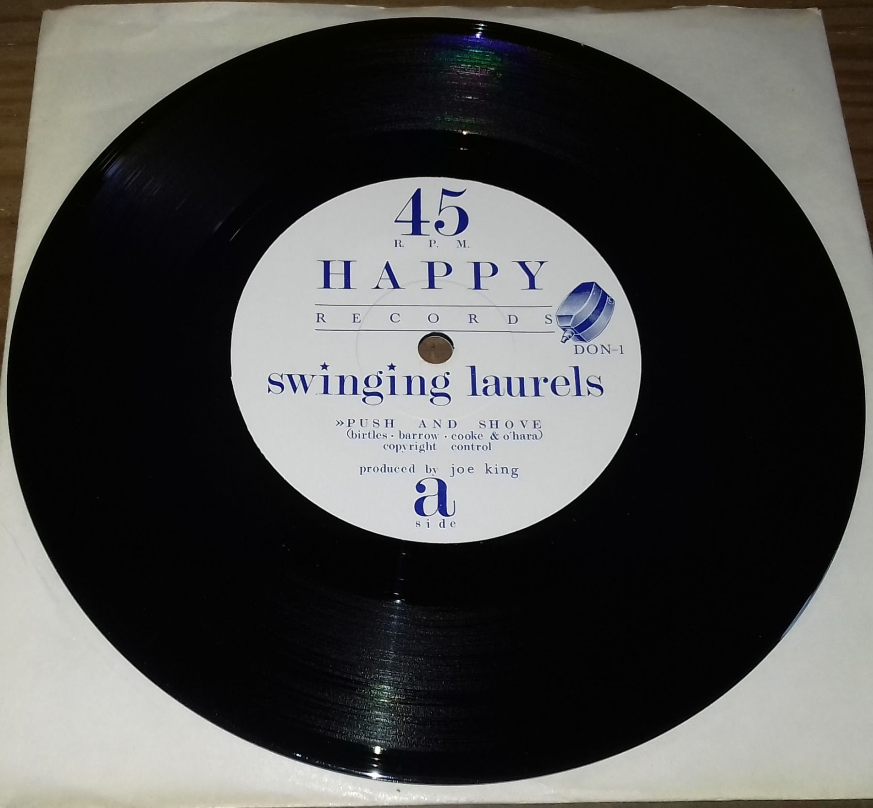 The Swinging Laurels - Push And Shove (7") (Happy Records (2))