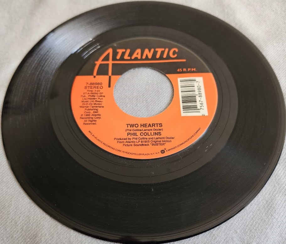 Phil Collins - Two Hearts (7", Single, SP ) (Atlantic)