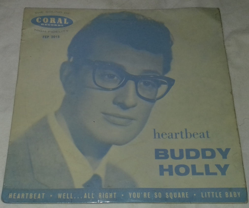 Buddy Holly - Heartbeat (7", EP, RP, Rou) (Coral)