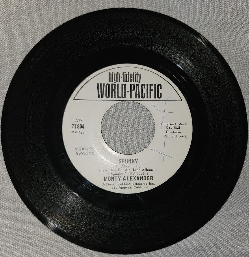 Monty Alexander - Spunky / Rattlesnake (7", Mono, Promo, Ind) (World Pacific Rec