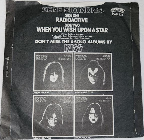 Miniatura: Kiss, Gene Simmons - Radioactive (7", Single, Ltd, Red) (Casablanca)