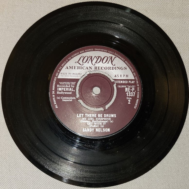 Miniaturbild: Sandy Nelson - Let There Be Drums! (7", EP, Mono) (London Records, London Americ