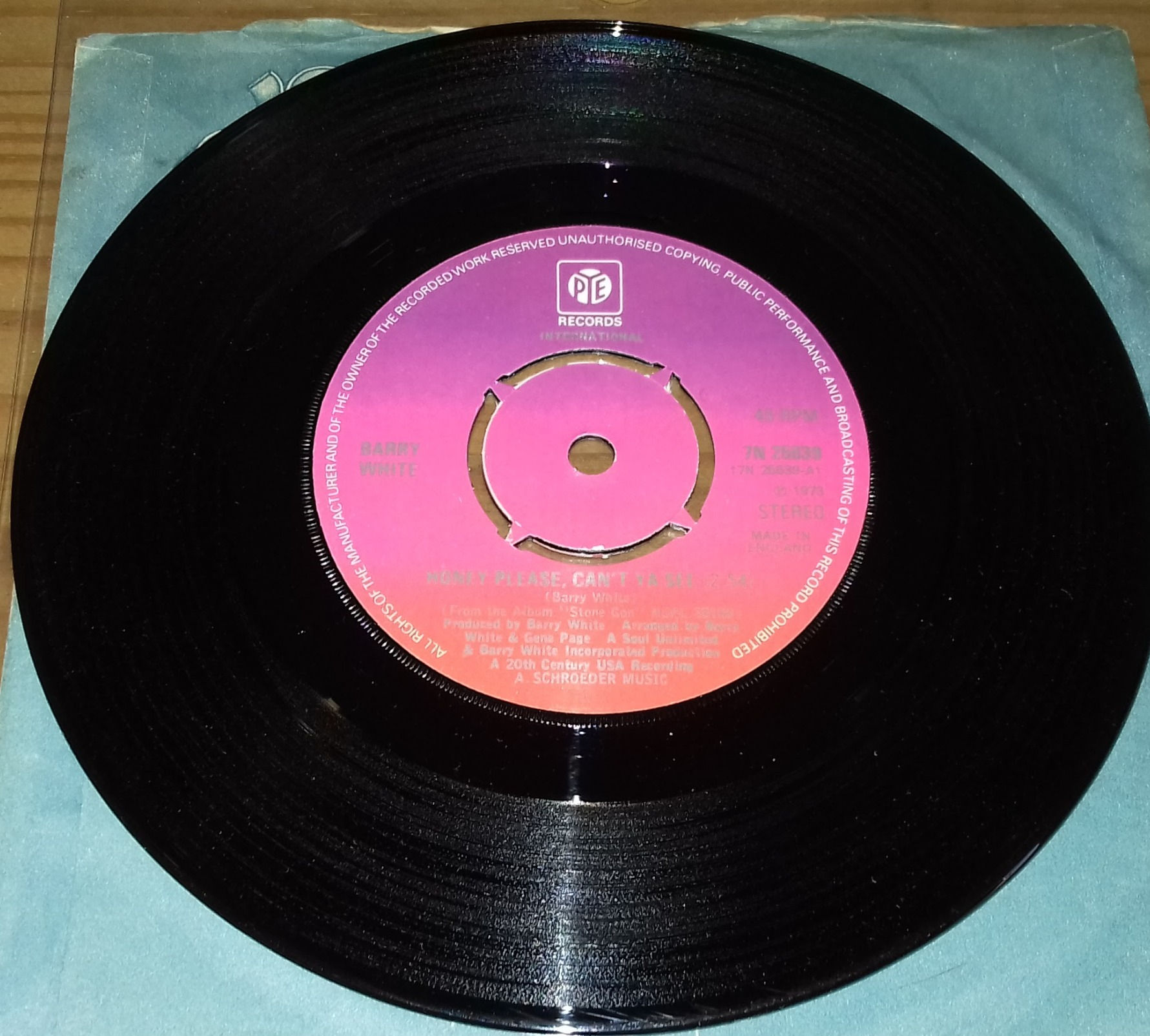 Barry White - Honey Please, Can't Ya See (7", Kno) (Pye International)