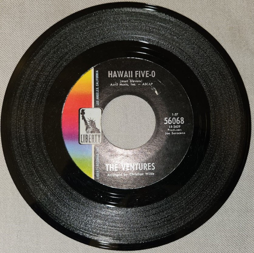 The Ventures - Hawaii Five-O (7", Single, Styrene, All) (Liberty)