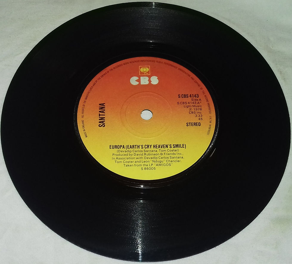 Santana - Europa (Earth's Cry Heaven's Smile) (7", Single) (CBS)