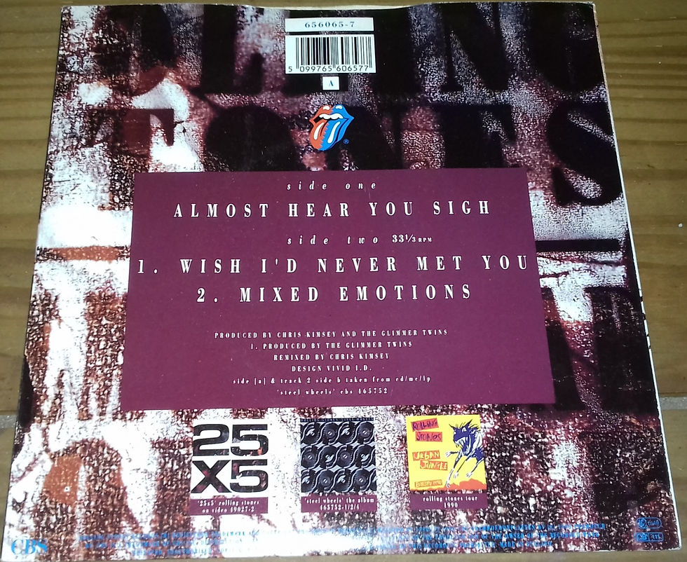 Miniaturbild: Rolling Stones* - Almost Hear You Sigh (7", Single, Pap) (Rolling Stones Record