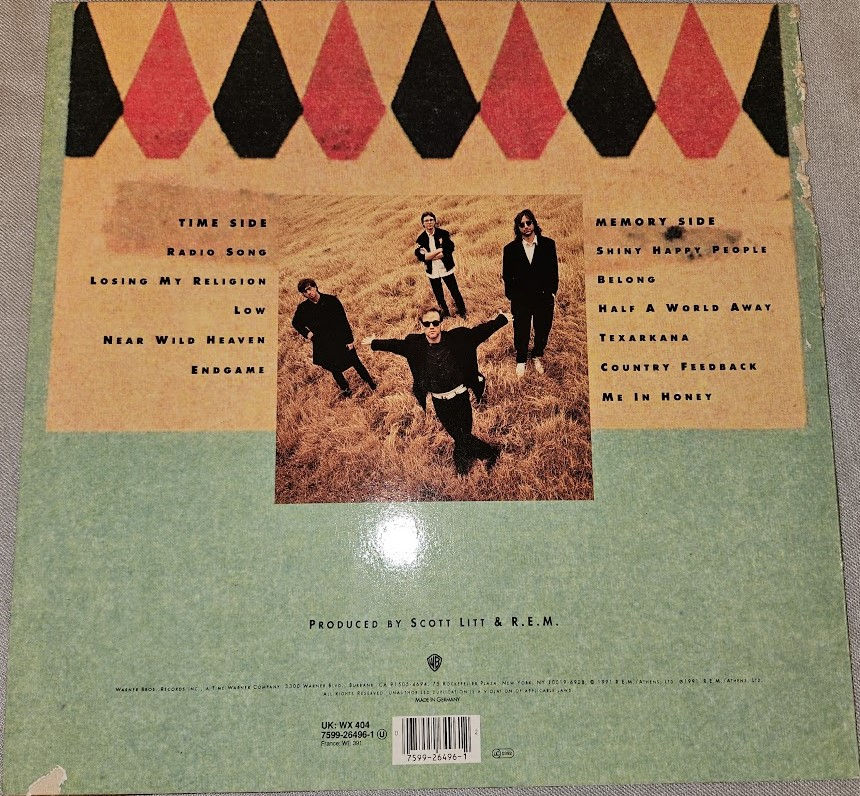 Miniatura: R.E.M. - Out Of Time (LP, Album) (Warner Bros. Records, Warner Bros. Records)