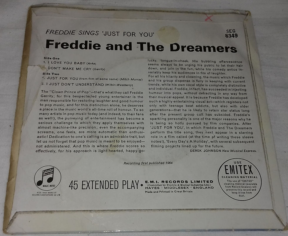 תמונה ממוזערת: Freddie And The Dreamers* - Just For You (7", EP, Mono) (Columbia)