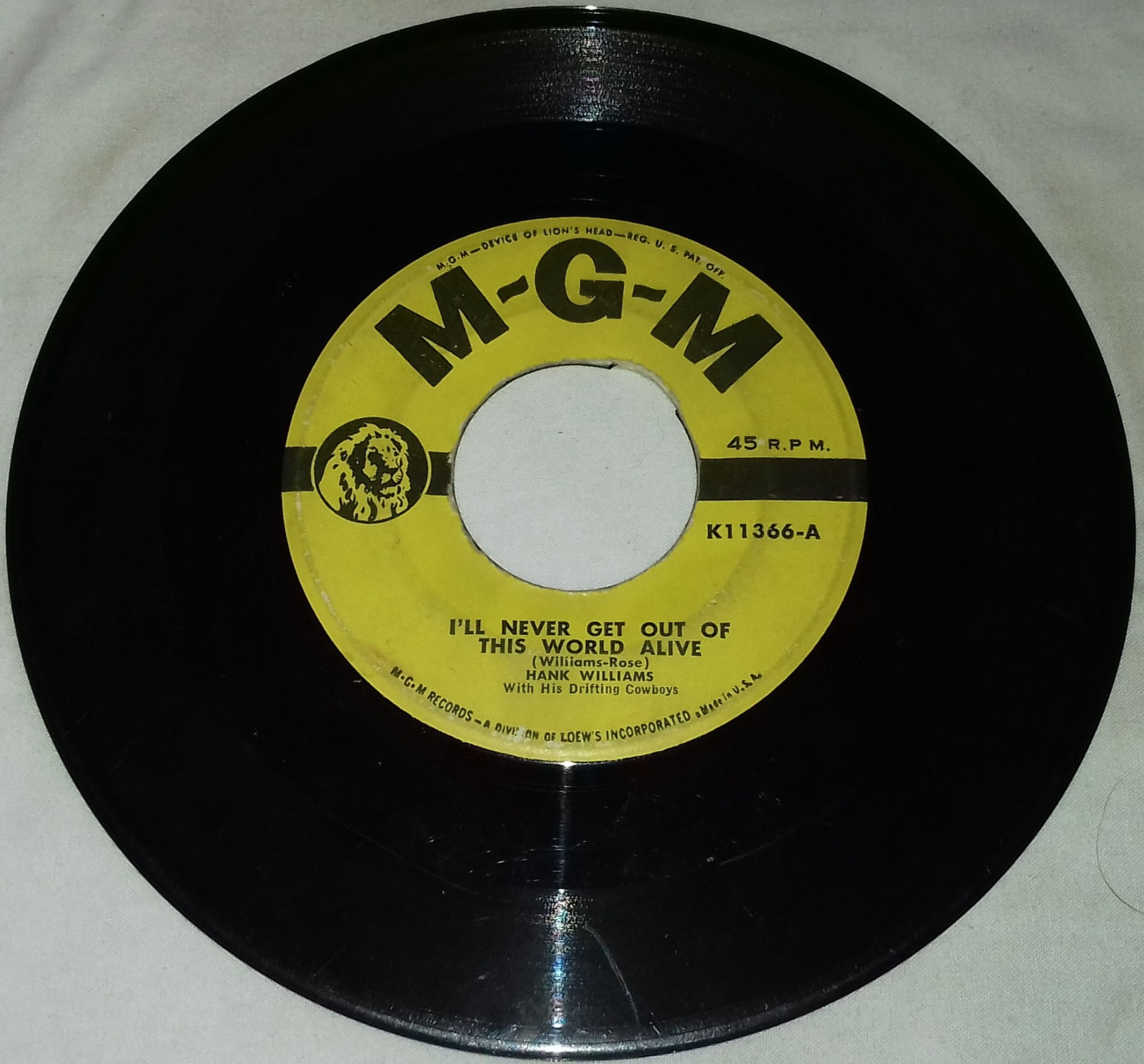 Hank Williams With His Drifting Cowboys - I'll Never Get Out Of This World Alive