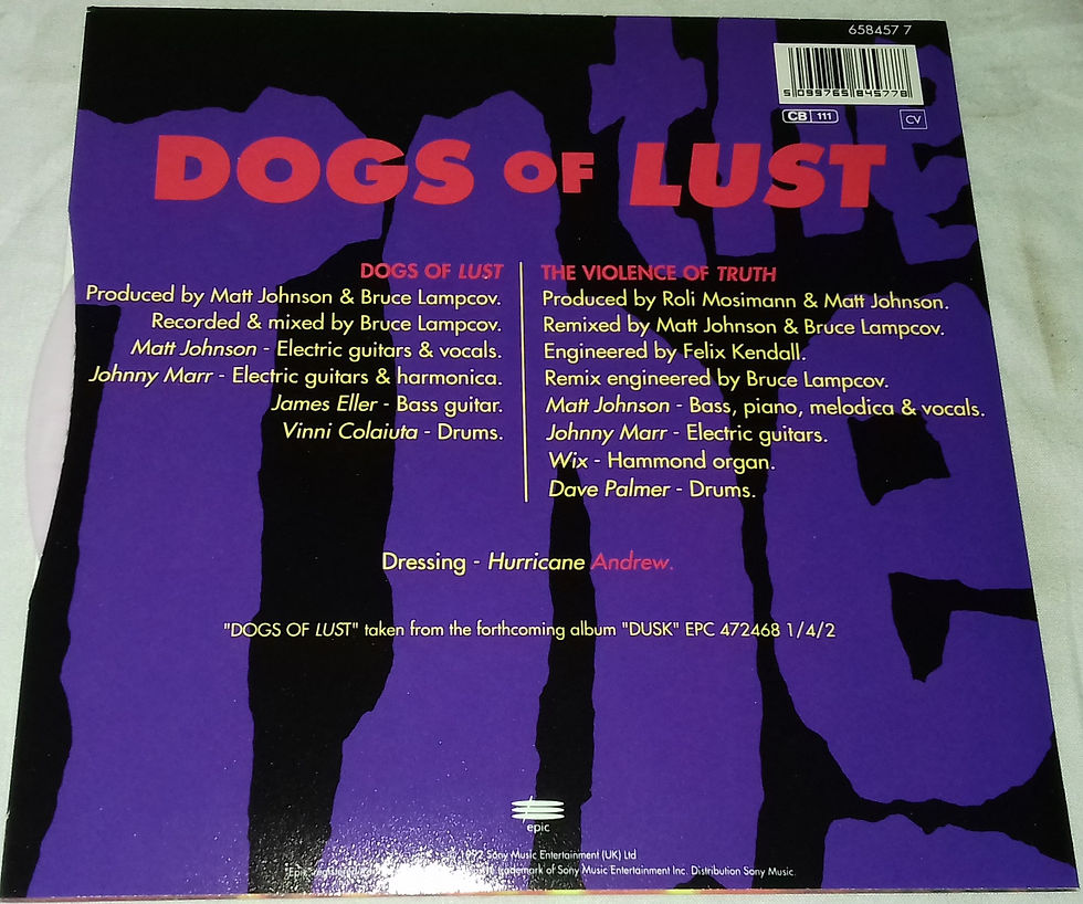 Miniatura: The The - Dogs Of Lust (7", Single, Pin) (Epic)