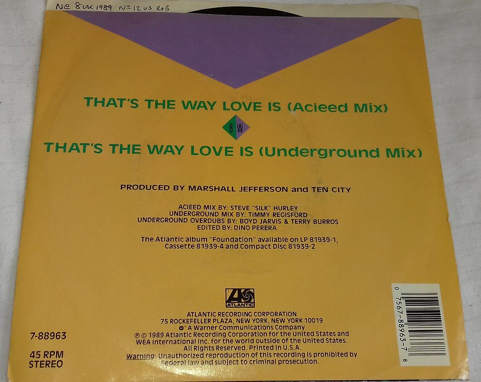 サムネイル： Ten City - That's The Way Love Is (7", Single) (Atlantic)