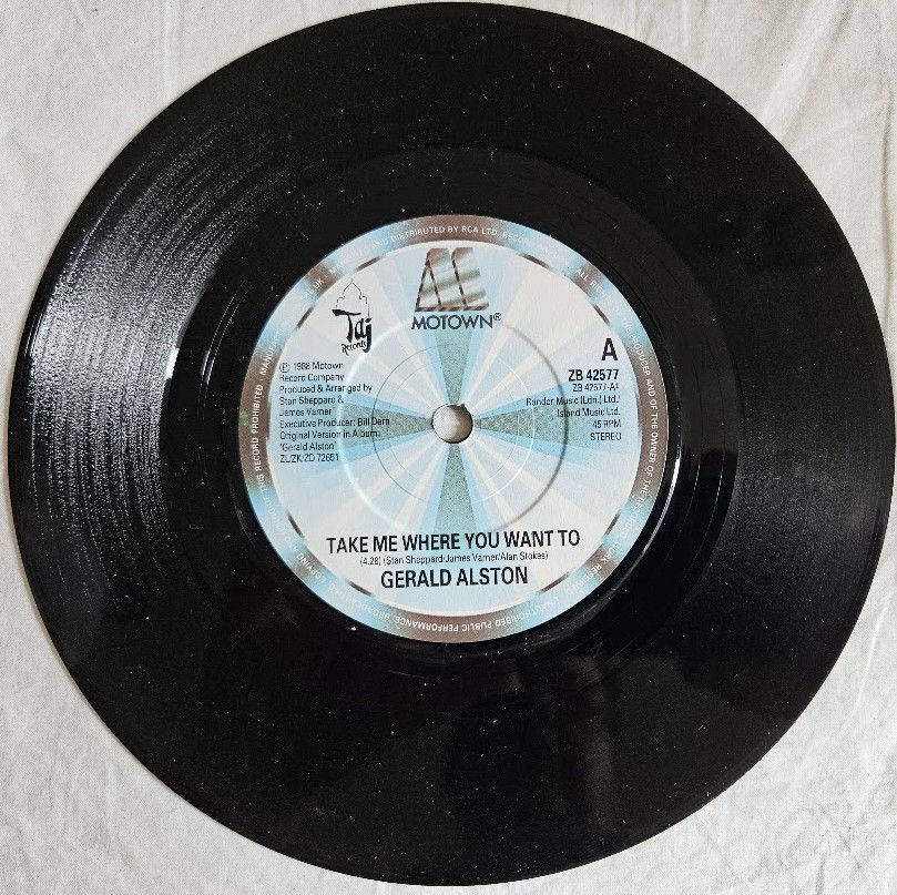 Thumbnail: Gerald Alston - Take Me Where You Want To (7") (Motown, Taj Records)