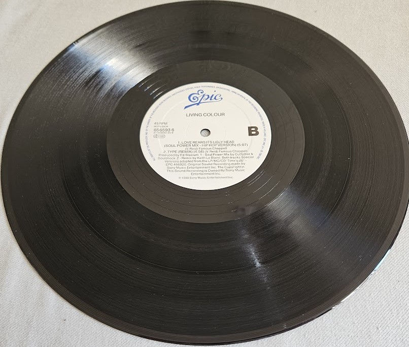 תמונה ממוזערת: Living Colour - Love Rears It's Ugly Head (12", Single) (Epic)