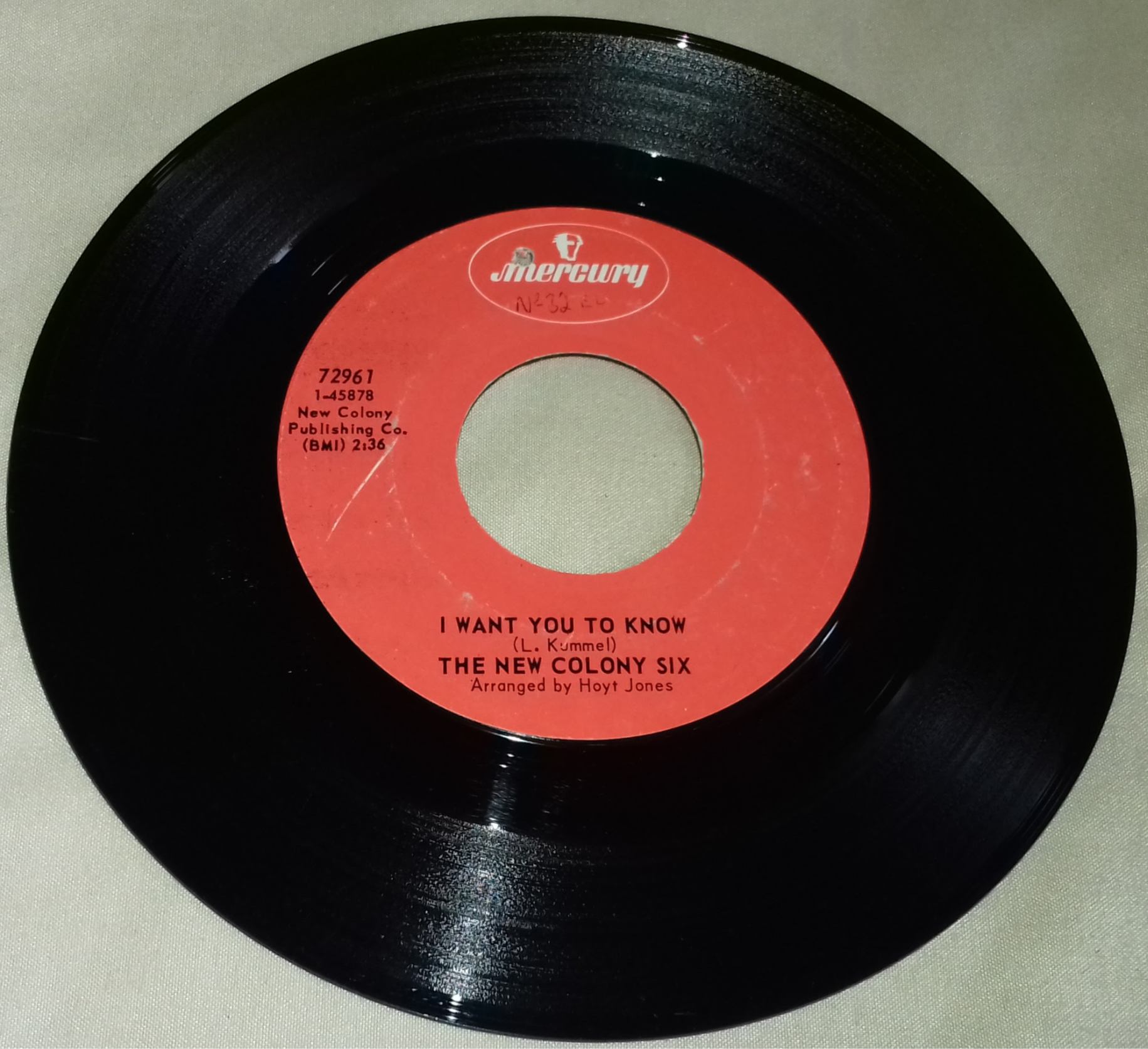 The New Colony Six - I Want You To Know / Free (7", Single) (Mercury)