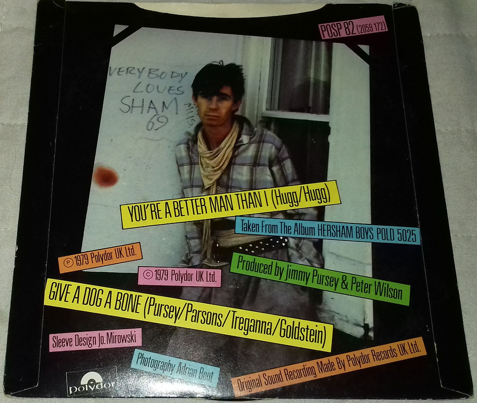 Miniaturbild: Sham 69 - You're A Better Man Than I / Give A Dog A Bone (7", Single) (Polydor,