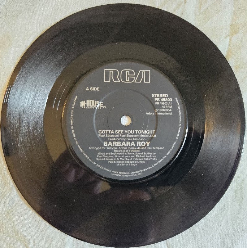 Thumbnail: Barbara Roy - Gotta See You Tonight (Dance Version) (7") (RCA)