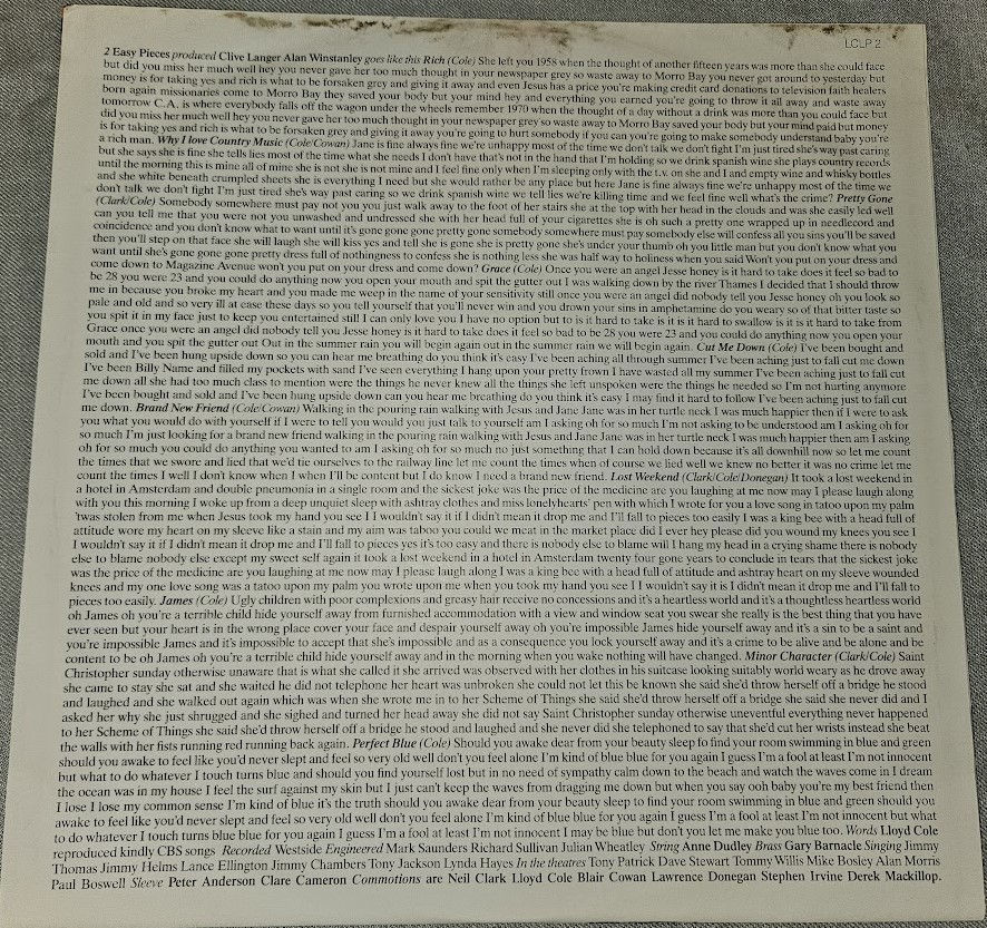 サムネイル： Lloyd Cole And The Commotions* - Easy Pieces (LP, Album) (Polydor)