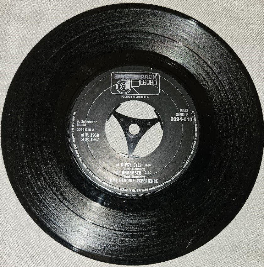 The Jimi Hendrix Experience - Gypsy Eyes (7", Maxi) (Track Record)