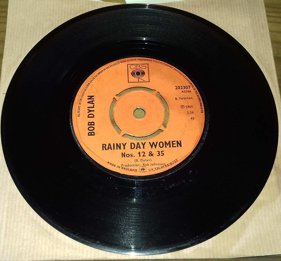 Bob Dylan - Rainy Day Women Nos. 12 & 35 (7", Single, RP) (CBS)